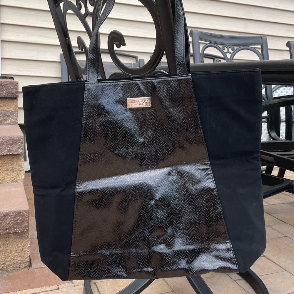 Jimmy Choo black large tote